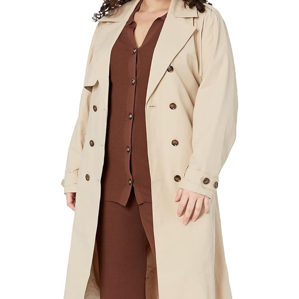 The Drop Hummus Colored Trench Coat - Picture 4 of 6